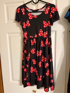 Charlie’s Project Girls Black Dress with Red/white Polka Dot Bows